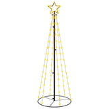 Albero di Natale a Cono Bianco Caldo 108 LED 70x180 cm