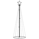 Albero di Natale a Cono Bianco Caldo 108 LED 70x180 cm