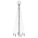 Albero di Natale con Puntale Bianco Freddo 108 LED 180 cm
