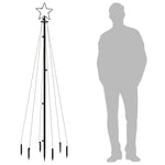 Albero di Natale con Puntale Colorato 108 LED 180 cm