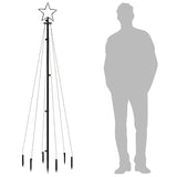 Albero di Natale con Puntale Colorato 108 LED 180 cm