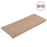 Tappetini Autoadesivi per Scale 15 pz 65x24,5x3,5 cm Beige