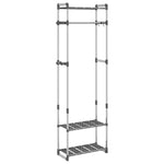 Appendiabiti a 3 Livelli Argento 59x29x192 cm in Alluminio