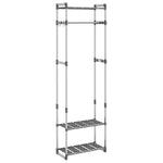 Appendiabiti a 3 Livelli Argento 59x29x192 cm in Alluminio
