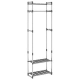 Appendiabiti a 3 Livelli Argento 59x29x192 cm in Alluminio