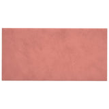 Pannelli Murali 12 pz Rosa 30x15 cm Velluto 0,54 m
