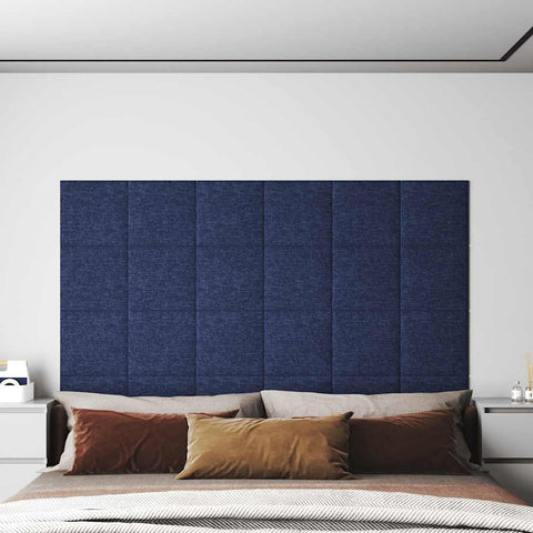 Pannelli Murali 12 pz Blu 30x30 cm in Tessuto 1,08 m