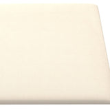 Pannelli Murali 12 pz Crema 30x30 cm Velluto 1,08 m
