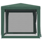 Tenda per Feste 4 Pareti Laterali in Rete Verde 2,5x2,5m HDPE