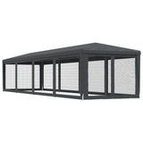 Tenda per Feste con 10 Pareti in Rete Antracite 3x12 m in HDPE