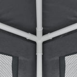 Tenda per Feste con 10 Pareti in Rete Antracite 3x12 m in HDPE