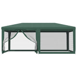 Tenda per Feste con 6 Pareti Laterali in Rete Verde 6x4 m HDPE