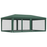 Tenda per Feste con 6 Pareti Laterali in Rete Verde 6x4 m HDPE