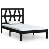 Giroletto in Legno Massello Nero 75x190 cm Small Single