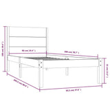 Giroletto senza Materasso 90x200 cm in Legno Massello di Pino