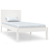 Giroletto senza Materasso Bianco 100x200 cm Legno Massello Pino