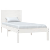 Giroletto senza Materasso Bianco 100x200 cm Legno Massello Pino