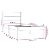 Giroletto senza Materasso Bianco 100x200 cm Legno Massello Pino