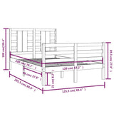 Giroletto senza Materasso 120x200 cm in Legno Massello di Pino