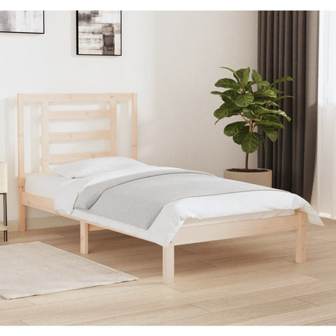 Letto senza Materasso 90x190 cm in Legno Massello di Pino