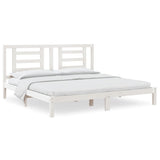 Giroletto senza Materasso Bianco 200x200 cm Legno Massello Pino