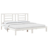 Giroletto senza Materasso Bianco 200x200 cm Legno Massello Pino