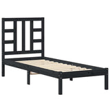 Giroletto in Legno Massello Nero 75x190 cm Small Single