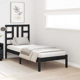 Giroletto in Legno Massello Nero 75x190 cm Small Single