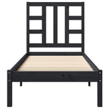 Giroletto in Legno Massello Nero 75x190 cm Small Single