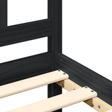 Giroletto in Legno Massello Nero 75x190 cm Small Single