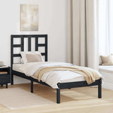 Giroletto in Legno Massello Nero 75x190 cm Small Single
