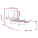Giroletto in Legno Massello 90x190 cm Single