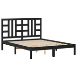 Giroletto Nero in Legno Massello 140x190 cm