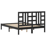 Giroletto Nero in Legno Massello 140x190 cm