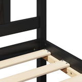 Giroletto Nero in Legno Massello 140x190 cm