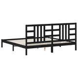 Giroletto Nero in Legno Massello 200x200 cm