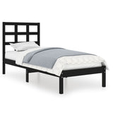 Giroletto in Legno Massello Nero 75x190 cm Small Single