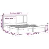 Giroletto senza Materasso 200x200 cm in Legno Massello di Pino