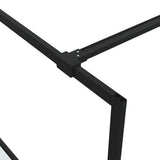 Parete Doccia Walk in Nera 100x195cm Vetro Semi Smerigliato ESG
