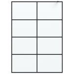 Parete Doccia Walk in Nera 140x195 cm Vetro Smerigliato ESG
