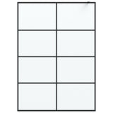 Parete Doccia Walk in Nera 140x195 cm Vetro Smerigliato ESG