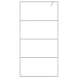 Parete Doccia Walk in Argento 100x195 cm Vetro Trasparente ESG