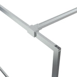 Parete Doccia Walk in Argento 100x195 cm Vetro Trasparente ESG