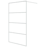 Parete Doccia Walk in Bianca 115x195 cm Vetro Trasparente ESG