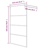 Parete Doccia Walk in Bianca 115x195 cm Vetro Trasparente ESG