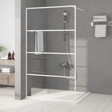 Parete Doccia Walk in Bianca 115x195 cm Vetro Trasparente ESG