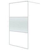 Parete Doccia Walk in Bianca 115x195 cm Vetro Trasparente ESG