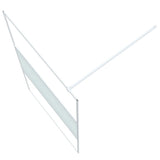 Parete Doccia Walk in Bianca 115x195 cm Vetro Trasparente ESG