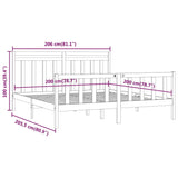 Giroletto in Legno Massello di Pino 200x200 cm
