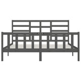 Giroletto Grigio in Legno Massello di Pino 200x200 cm